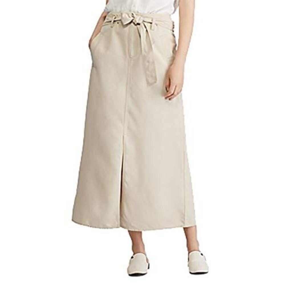 Lauren Ralph Lauren Belted Canvas Skirt